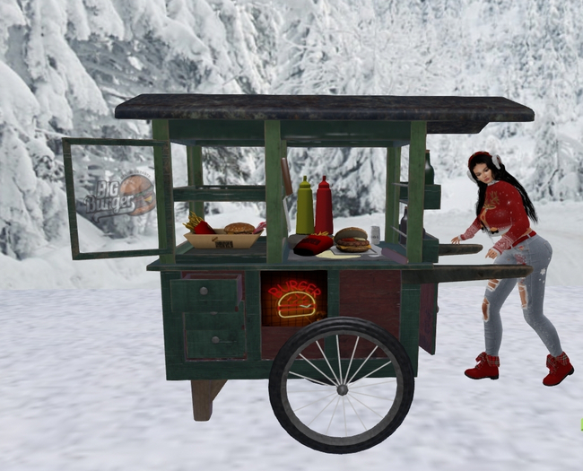 @MA@ Food Cart Burger Stand  Open Burger