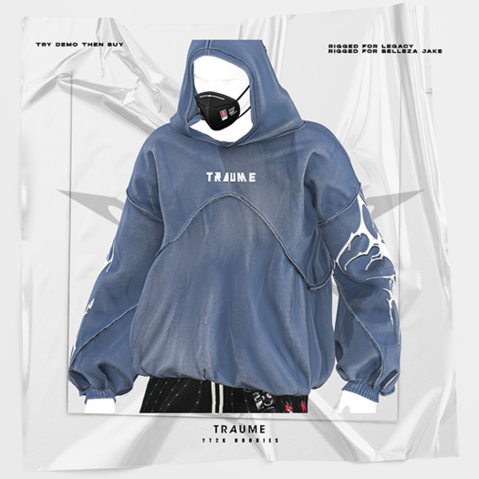 [Traume] YT2K Hoodies Blue/M
