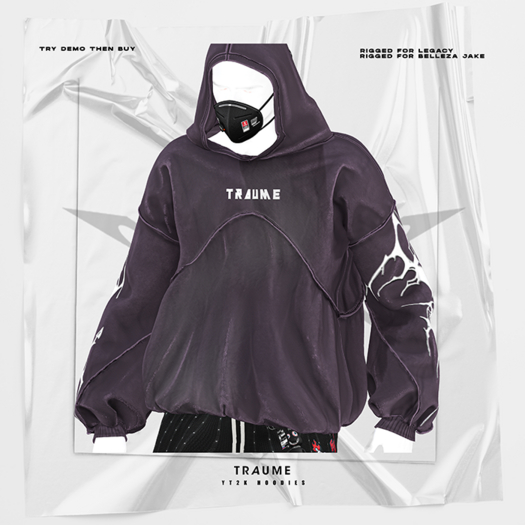 [Traume] YT2K Hoodies Purple/M