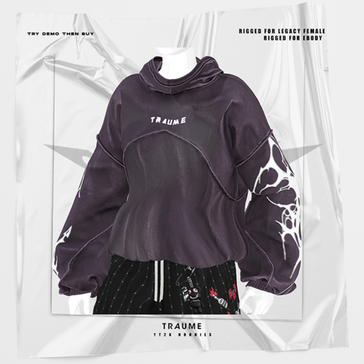 [Traume] YT2K Hoodies Purple/F
