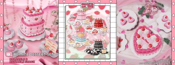 .W. Be Mine Desserts - Mini Cakes (Red) [Add!]