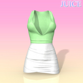 Mint White Fitted Dress Perky