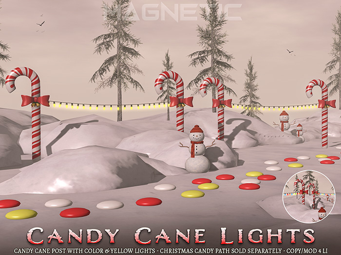 Magnetic - Candy Cane Lights