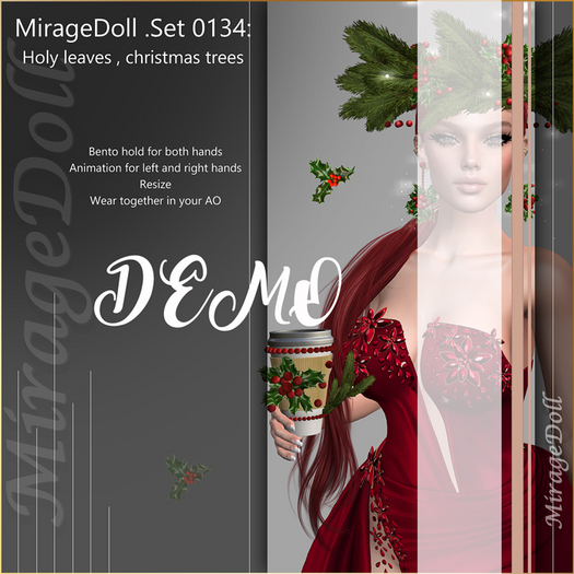 DEMO MirageDoll .Set 0134: Holy leaves , christmas trees