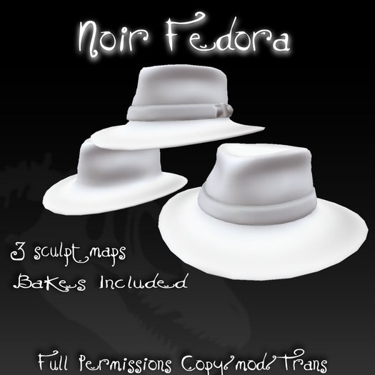 +Sculptasaur+ Noir Fedora