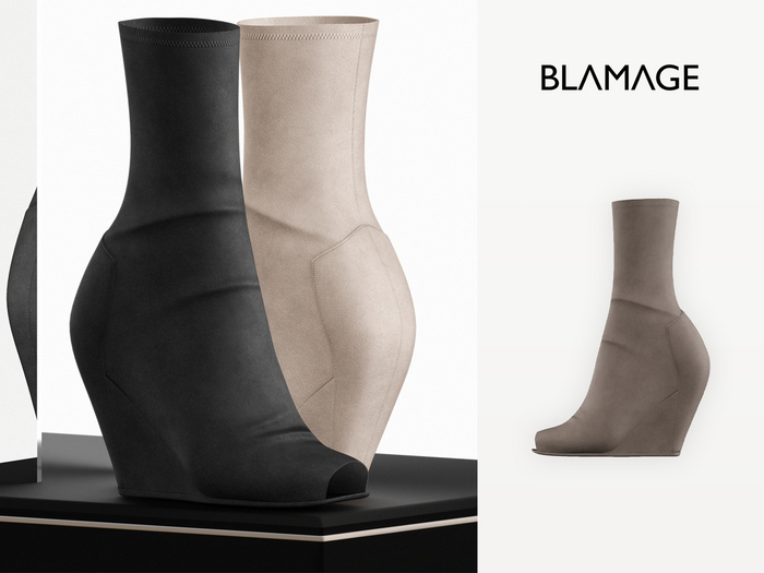 Blamage - Azealia Open Toe Wedge Boots - Dust