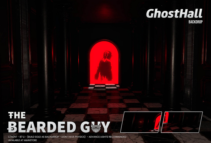 Ghost Hall Backdrop PBR - The Bearded Guy 