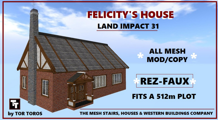 HOUSE: FELICITY'S HOUSE 31Li REZ-FAUX (Boxed)