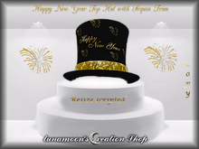 Happy New Year Top Hat with Sequin Trim