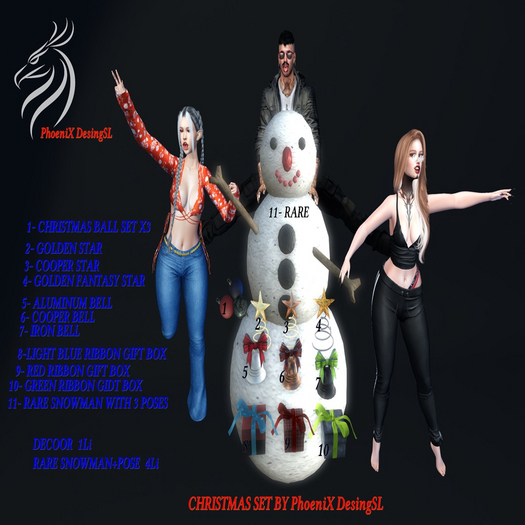 11. PhoeniX DesingSL SNOWMAN/poses RARE