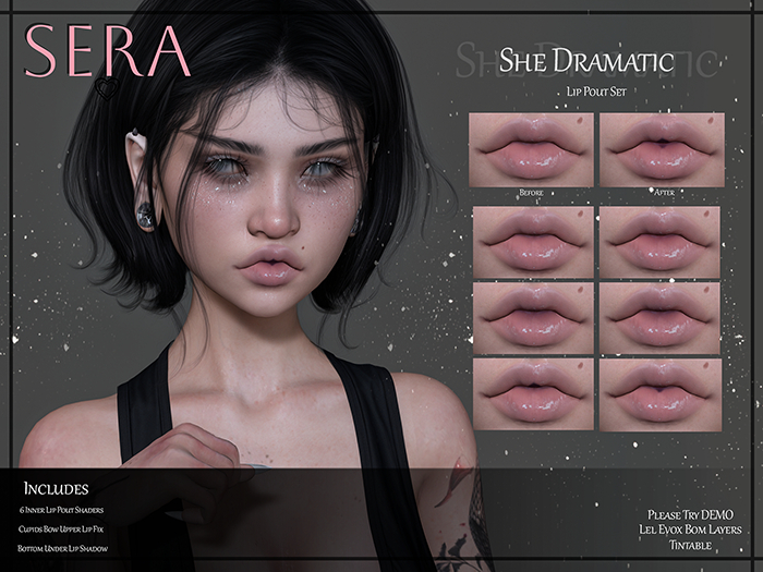 Sera - She Dramatic - Lip Pout Set BOM Evox 