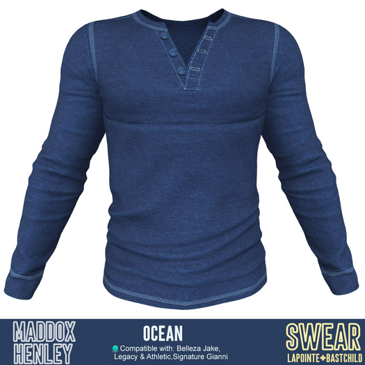 Henley Shirt - Maddox - OCEAN