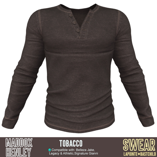 Henley Shirt - Maddox - BROWN