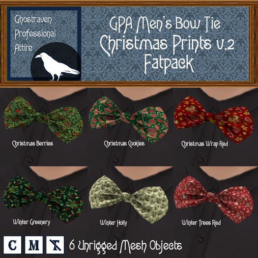 GPA Men's Bow Tie - Fatpack Christmas Print v.2