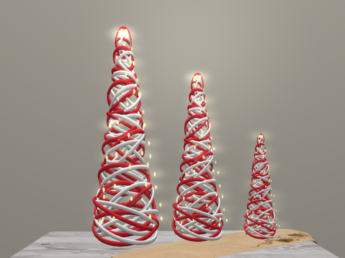 Candy Cane Pom Pom Christmas Tree