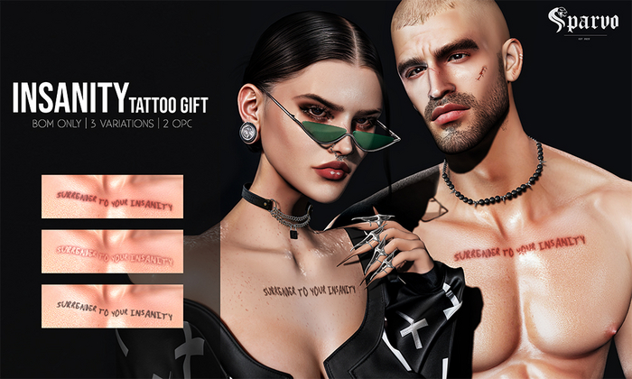 [SPARVO] Insanity Tattoo GIFT