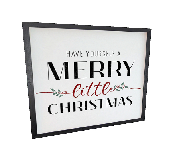 Merry Christmas Sign on Wood