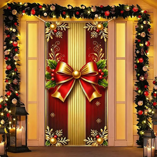 CHRISTMAS HOLIDAY DOOR GIFT TEXTURE