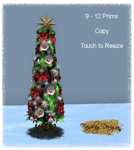 ~R~Festive Glam Pencil Christmas Tree~Copy