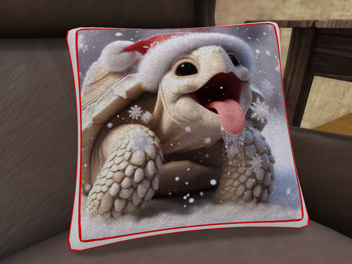 Cute Christmas Turtle Pillow