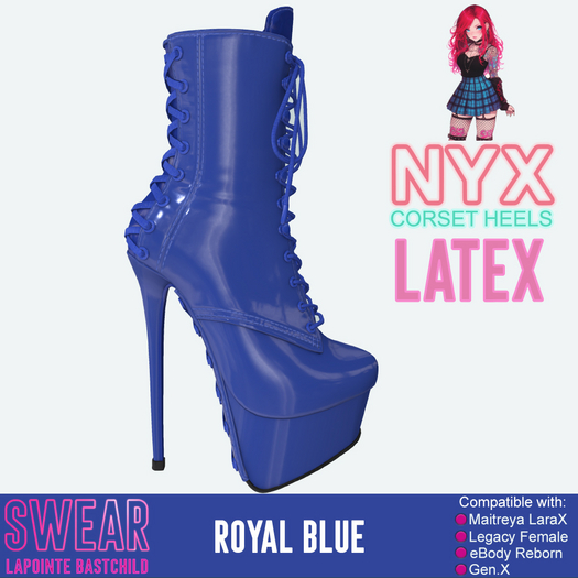 Heels - Nyx Corset LATEX ROYAL