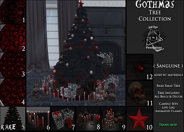 11_3rd Eye_Gothmas Tree Topper ( Skull ) Sanguine