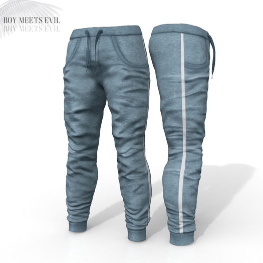 Blue Jogger Pants Signature Gianni