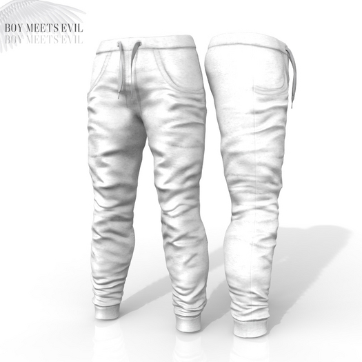 White Jogger Pants Signature Gianni