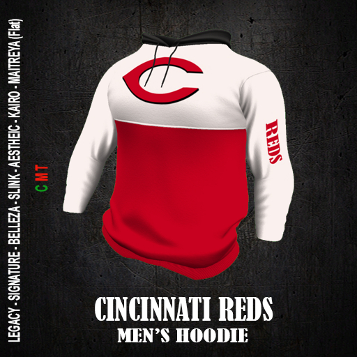 Second Life Marketplace - CINCINNATI REDS - Men's Hoodie v2 - [Includes ...