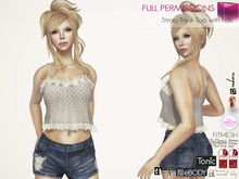 MI961474 Strap Tank Top with Frills FITMESH