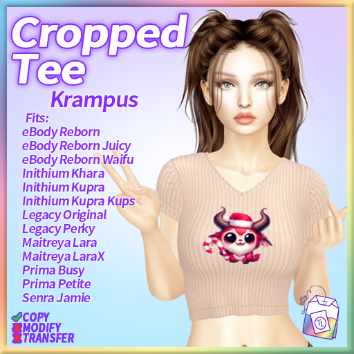 ~TL~ Krampus Cropped Tee