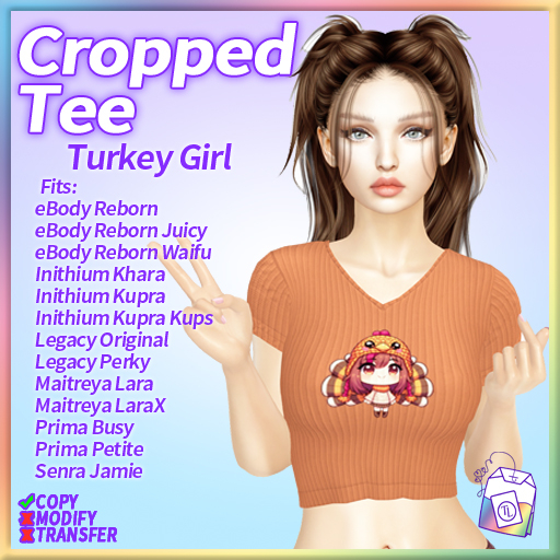 ~TL~ Turkey Girl Cropped Tee
