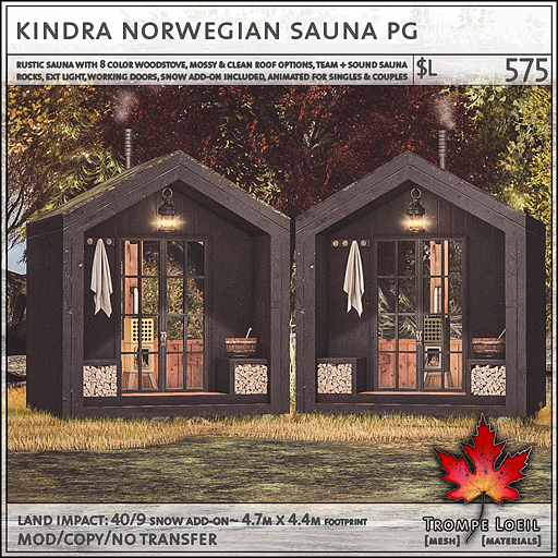 Trompe Loeil - Kindra Norwegian Sauna PG [mesh]