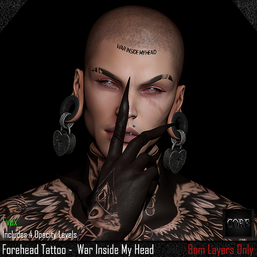 ::: Core ::: Forehead Tattoo - War