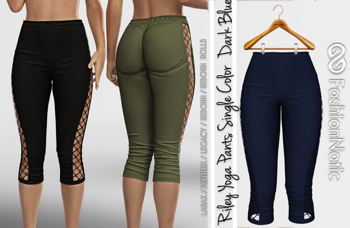 Pants Riley Yoga Dark Blue - LaraX, PetiteX, Legacy, Reborn, Rolls - FashionNatic