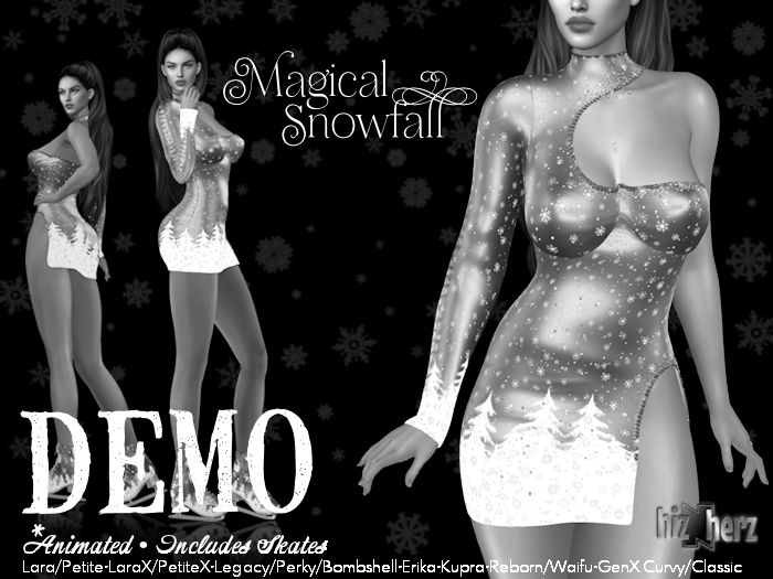 hizNherz Snowfall Blue Womens DEMO (Animated)