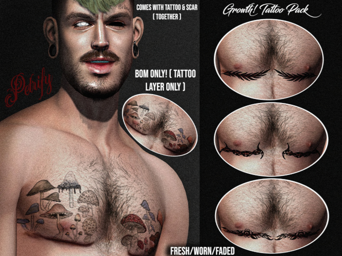 Petrify. Growth! Tattoo/scar pack 1L Gift