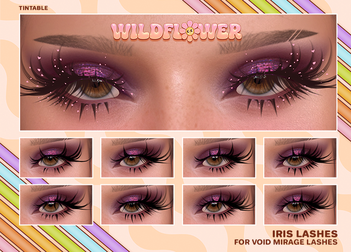 + wildflower iris lashes (void mirage)