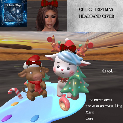 CUTE CHRISTMAS HEADBAND GIVER-BOX LI=5