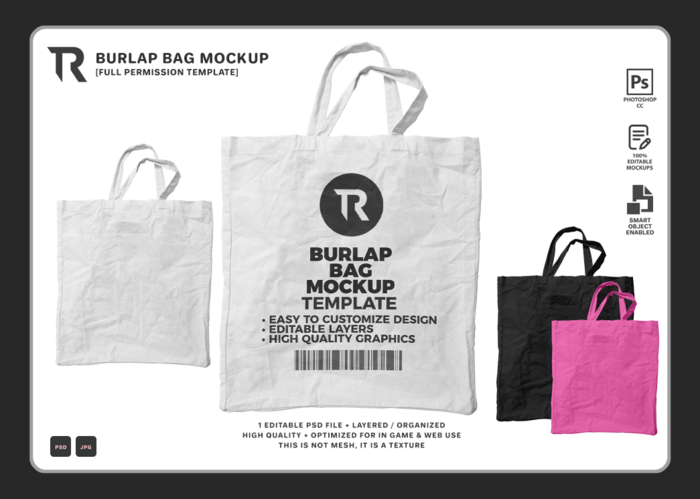 [TR] Burlap Bag Mockup