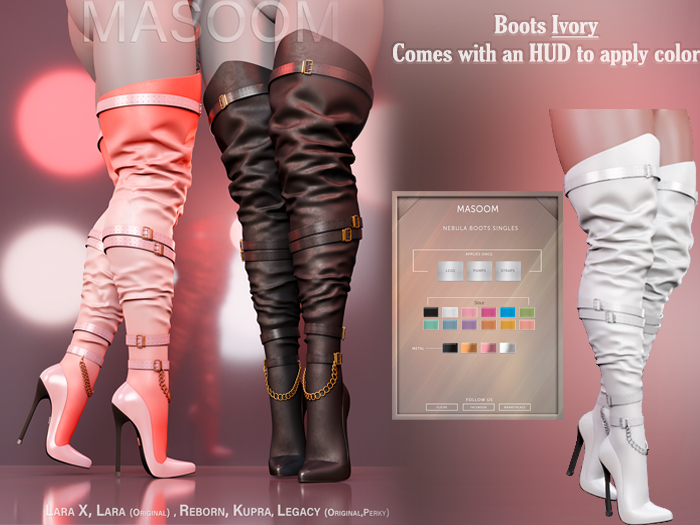 [[ Masoom ]] Nebula Boots - Ivory