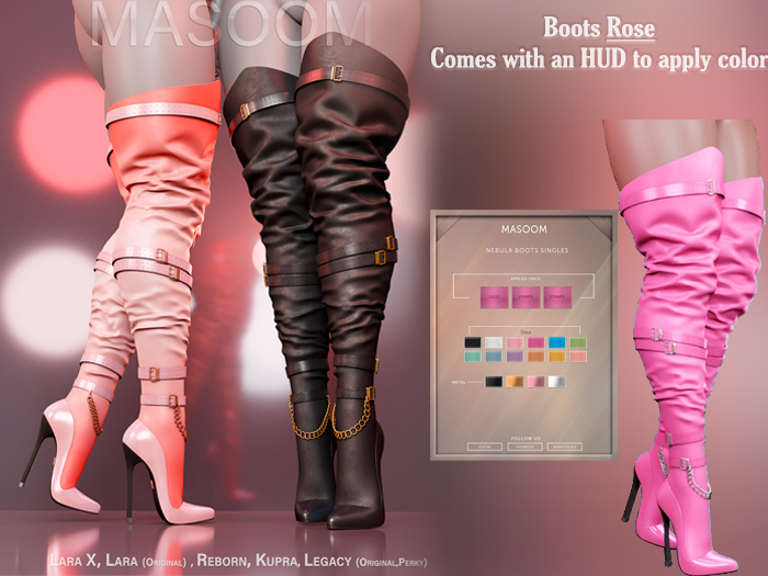 [[ Masoom ]] Nebula Boots - Rose