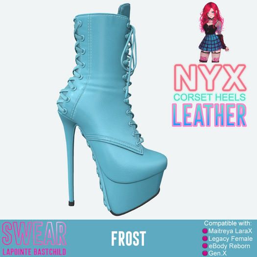 Heels - Nyx Corset LEATHER FROST