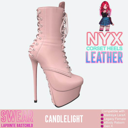 Heels - Nyx Corset LEATHER CANDELIGHT