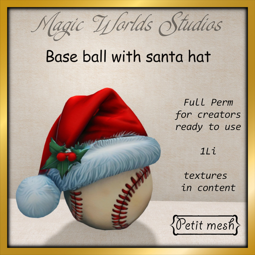 MW baseball santa hat