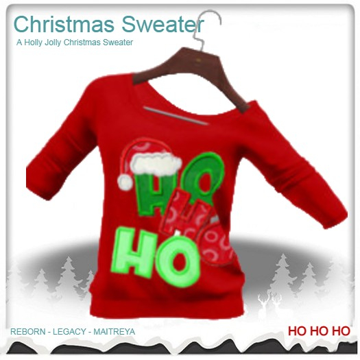 HO HO HO XMAS Off Shoulder Sweaters (Boxed)