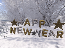 Happy New Year 2 - Lettering Balloon