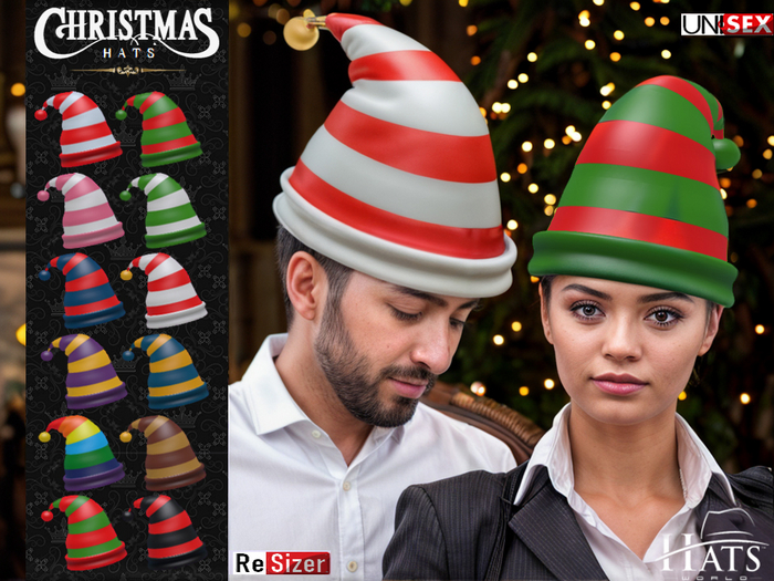 [HW] THE PREMIUM CHRISTMAS STRIPES HATS