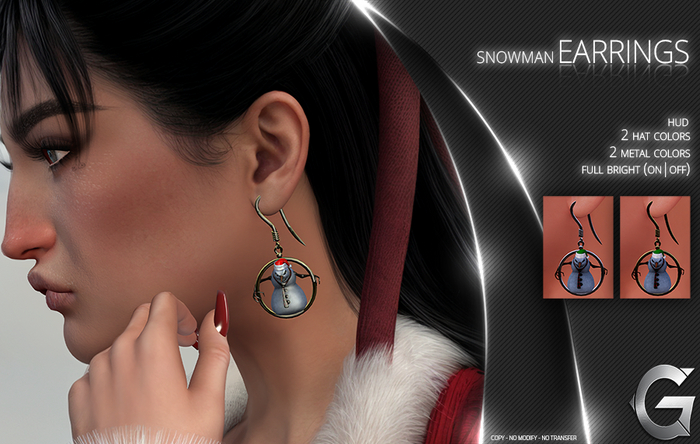 {geek} Snowman Earrings