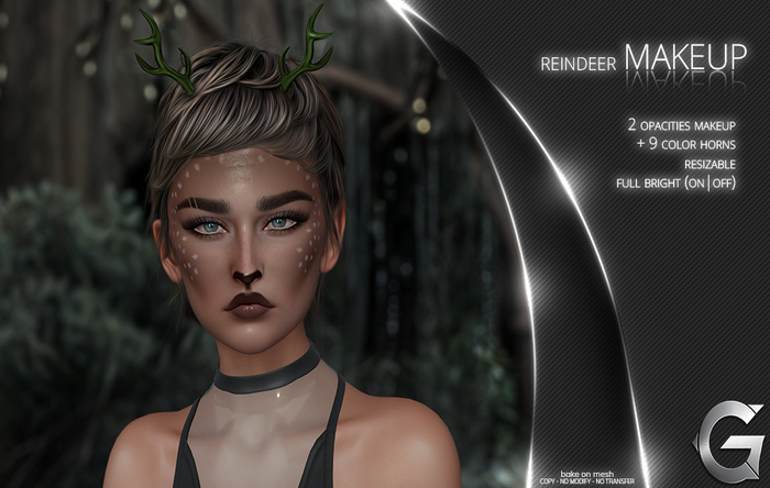 {geek} Reindeer Makeup+horns
